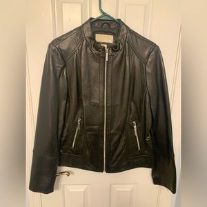 Michael Kors WMS Leather Jacket (BLK/Sz L)